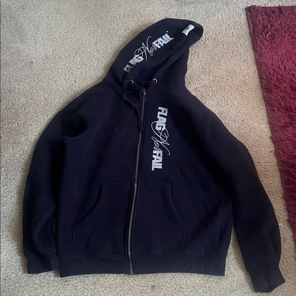 Vintage flag nor fail heavy duty under 100 zip hoodie